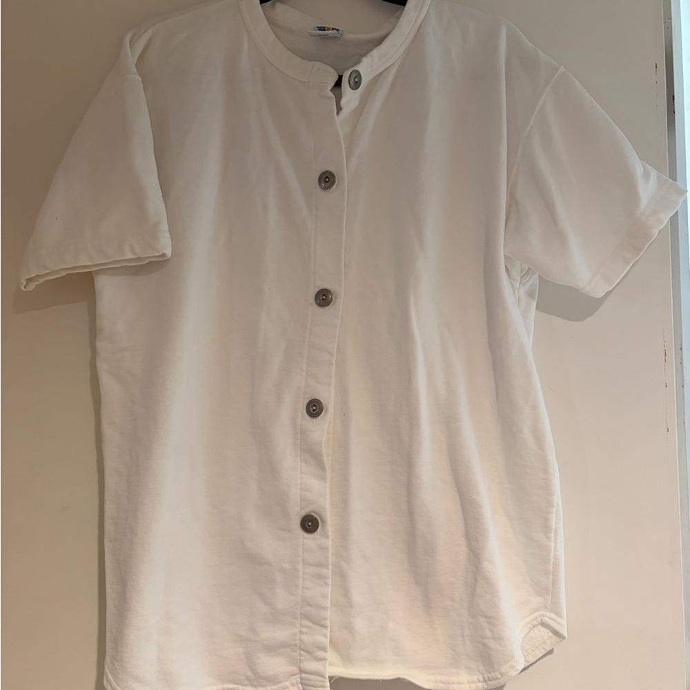 White Button-Down Vintage House Shirt